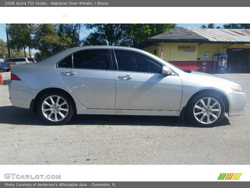 Alabaster Silver Metallic / Ebony 2008 Acura TSX Sedan