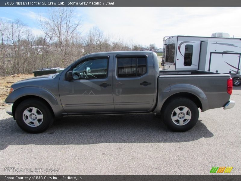 Storm Gray Metallic / Steel 2005 Nissan Frontier SE Crew Cab
