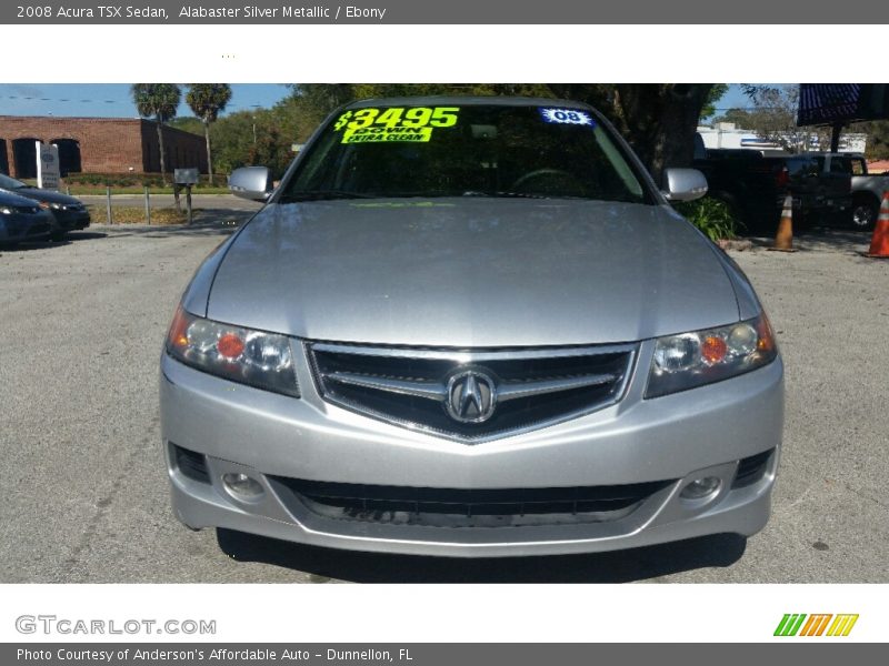 Alabaster Silver Metallic / Ebony 2008 Acura TSX Sedan