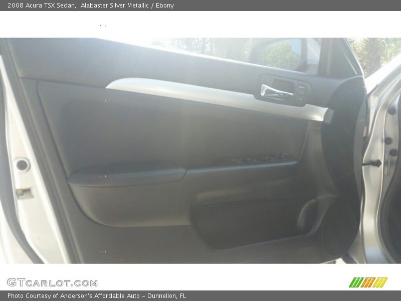 Alabaster Silver Metallic / Ebony 2008 Acura TSX Sedan