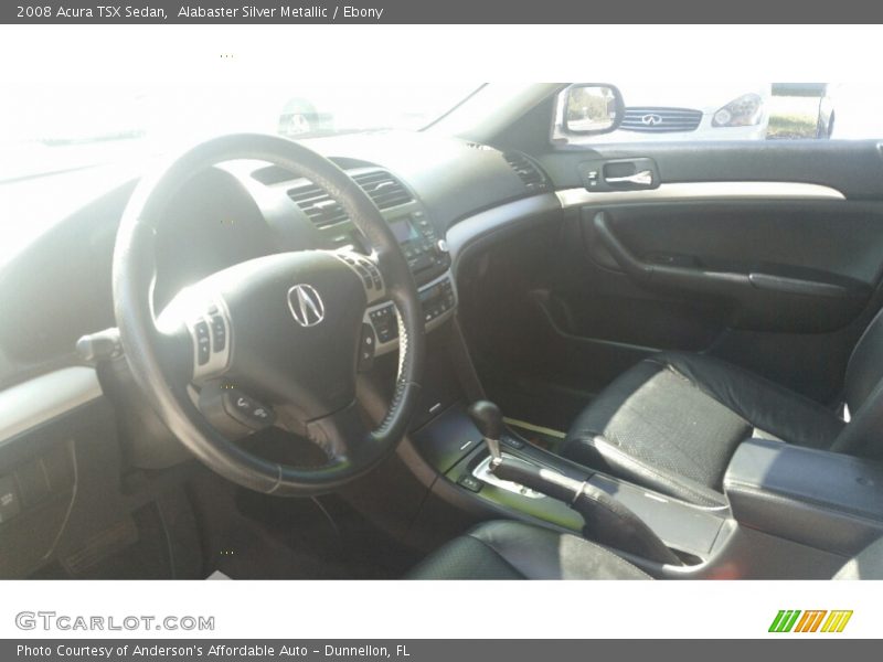 Alabaster Silver Metallic / Ebony 2008 Acura TSX Sedan