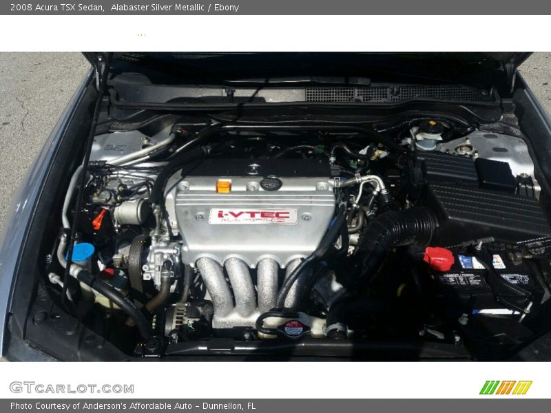 Alabaster Silver Metallic / Ebony 2008 Acura TSX Sedan
