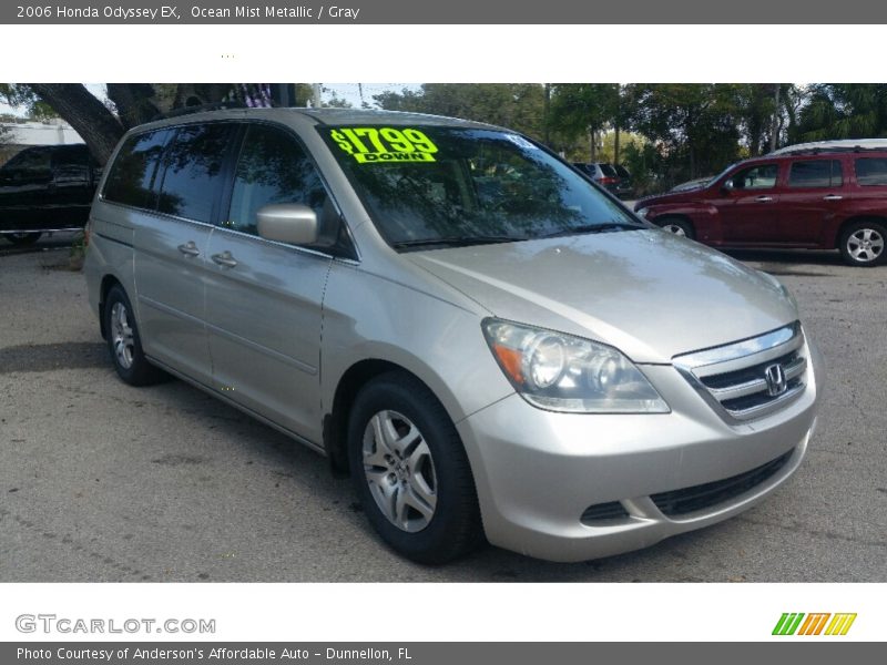 Ocean Mist Metallic / Gray 2006 Honda Odyssey EX