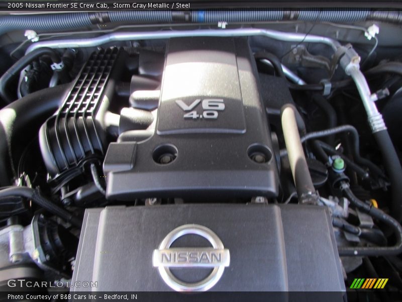 Storm Gray Metallic / Steel 2005 Nissan Frontier SE Crew Cab
