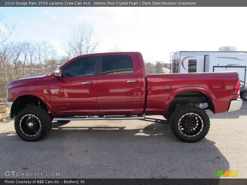 Inferno Red Crystal Pearl / Dark Slate/Medium Graystone 2010 Dodge Ram 3500 Laramie Crew Cab 4x4
