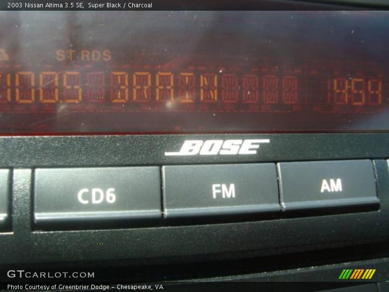 Super Black / Charcoal 2003 Nissan Altima 3.5 SE