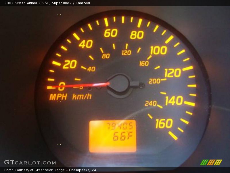 Super Black / Charcoal 2003 Nissan Altima 3.5 SE