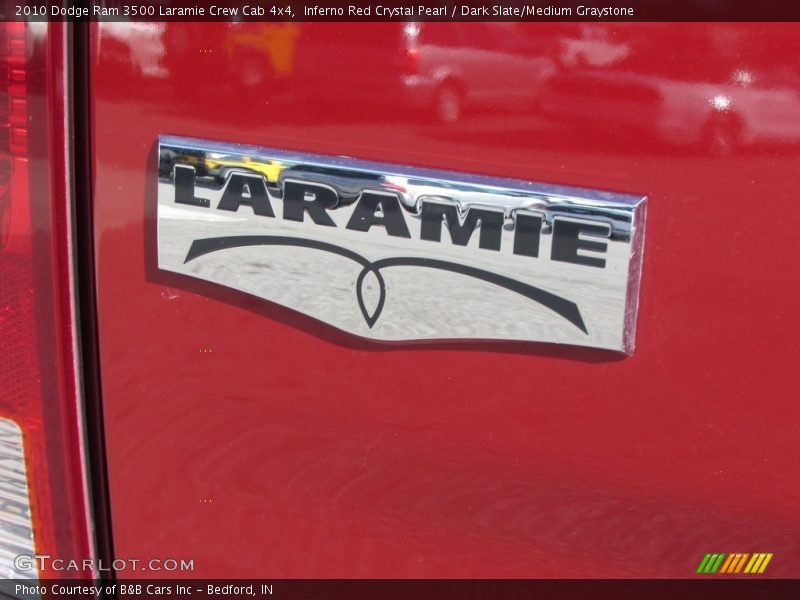 Inferno Red Crystal Pearl / Dark Slate/Medium Graystone 2010 Dodge Ram 3500 Laramie Crew Cab 4x4