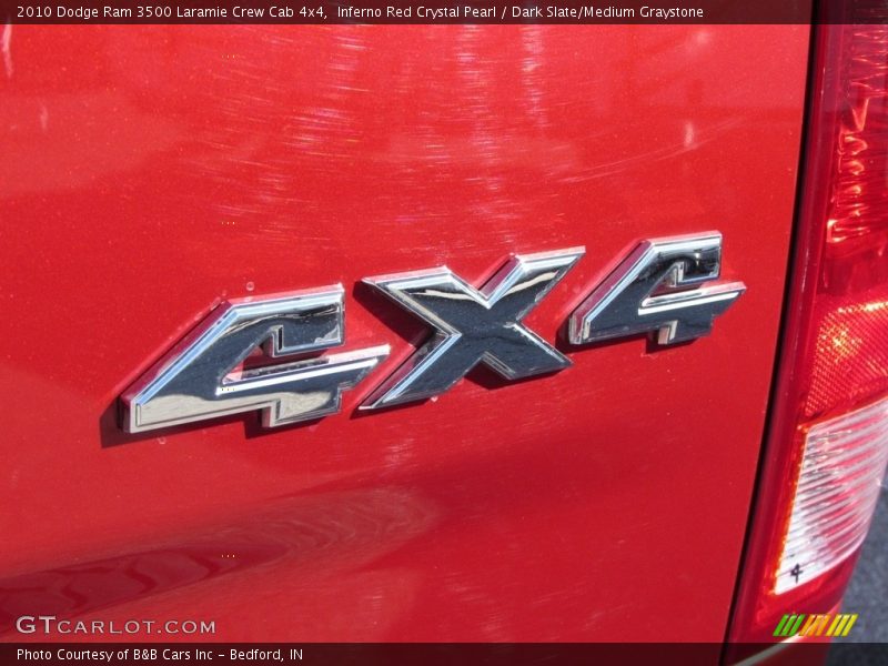 Inferno Red Crystal Pearl / Dark Slate/Medium Graystone 2010 Dodge Ram 3500 Laramie Crew Cab 4x4