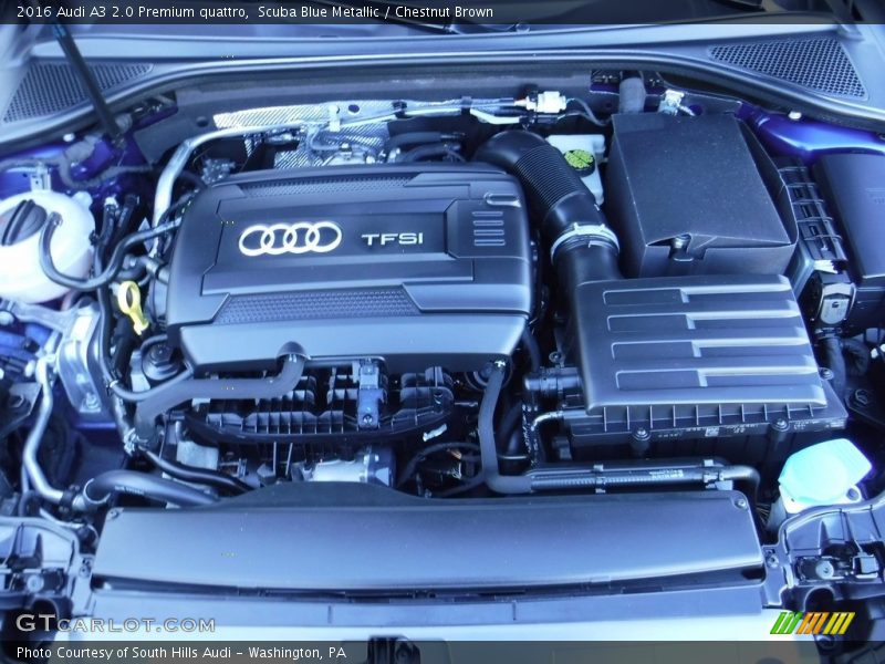Scuba Blue Metallic / Chestnut Brown 2016 Audi A3 2.0 Premium quattro
