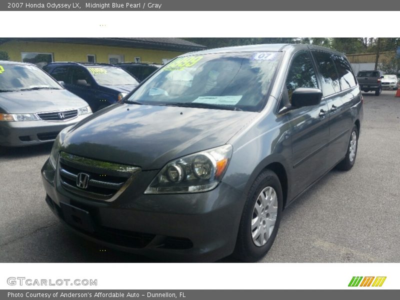 Midnight Blue Pearl / Gray 2007 Honda Odyssey LX