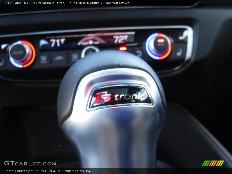 Scuba Blue Metallic / Chestnut Brown 2016 Audi A3 2.0 Premium quattro