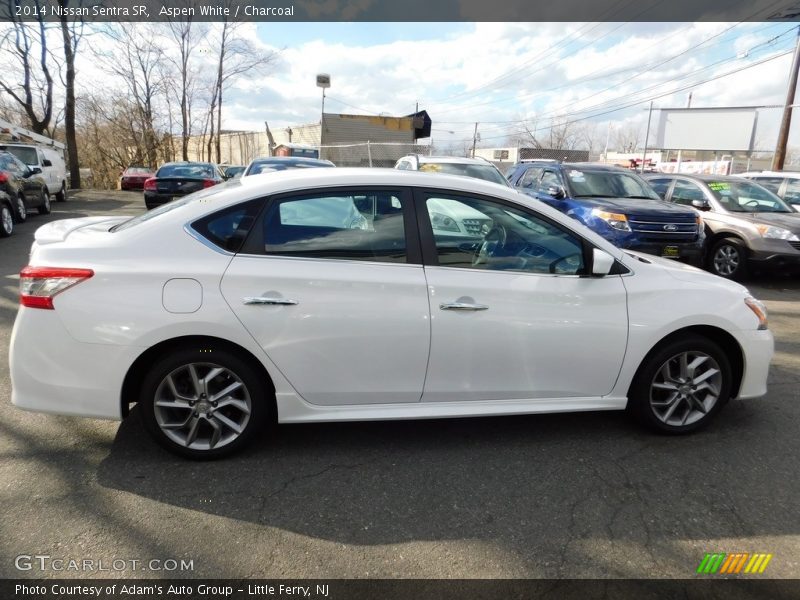 Aspen White / Charcoal 2014 Nissan Sentra SR