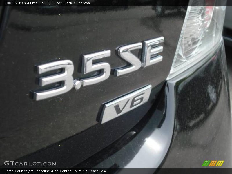 Super Black / Charcoal 2003 Nissan Altima 3.5 SE