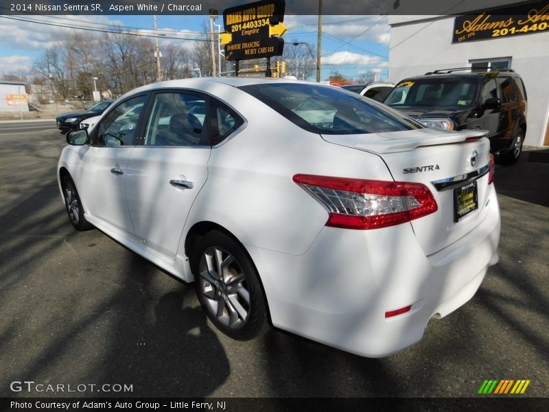 Aspen White / Charcoal 2014 Nissan Sentra SR
