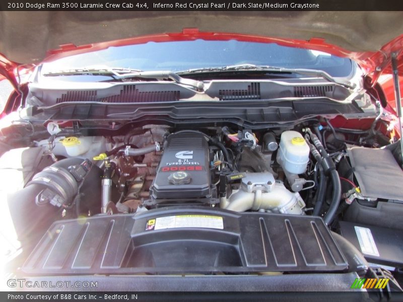 Inferno Red Crystal Pearl / Dark Slate/Medium Graystone 2010 Dodge Ram 3500 Laramie Crew Cab 4x4