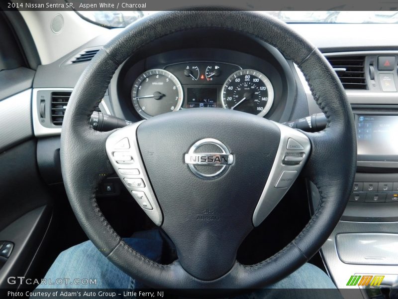 Aspen White / Charcoal 2014 Nissan Sentra SR
