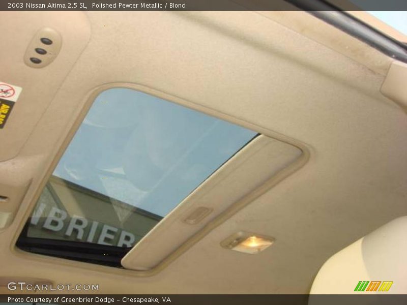 Polished Pewter Metallic / Blond 2003 Nissan Altima 2.5 SL