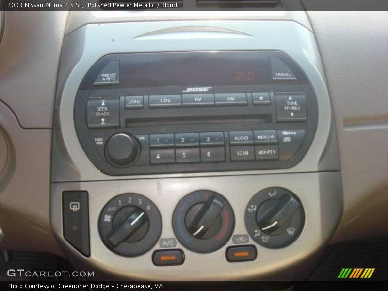 Polished Pewter Metallic / Blond 2003 Nissan Altima 2.5 SL
