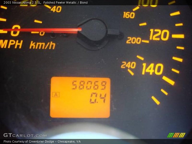 Polished Pewter Metallic / Blond 2003 Nissan Altima 2.5 SL