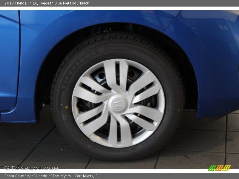 Aegean Blue Metallic / Black 2017 Honda Fit LX
