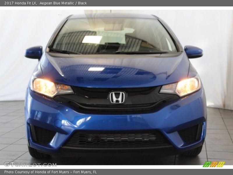 Aegean Blue Metallic / Black 2017 Honda Fit LX