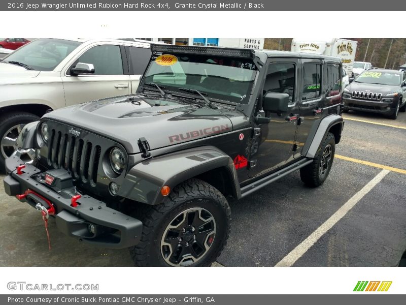 Granite Crystal Metallic / Black 2016 Jeep Wrangler Unlimited Rubicon Hard Rock 4x4