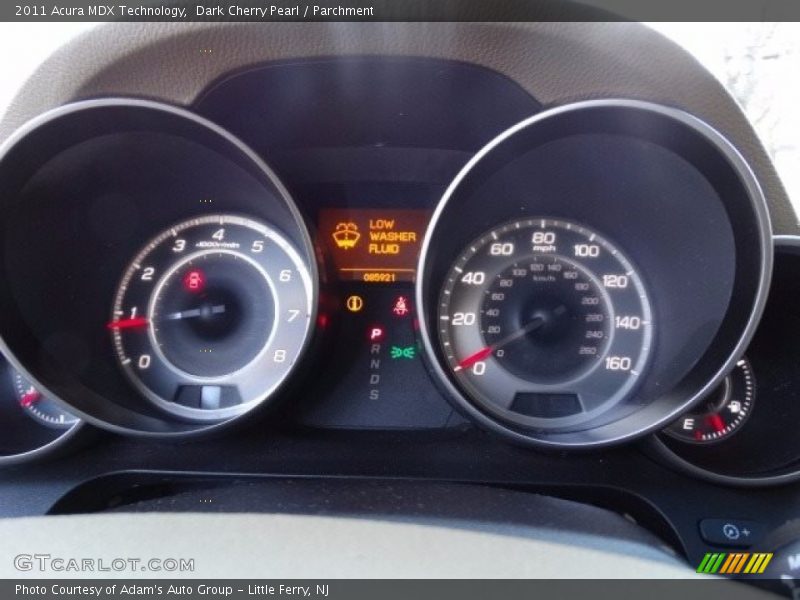Dark Cherry Pearl / Parchment 2011 Acura MDX Technology