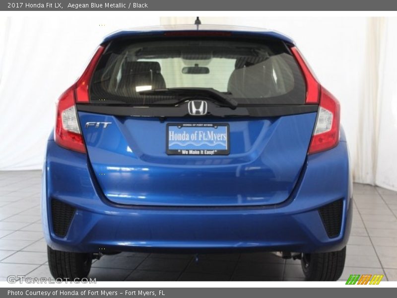 Aegean Blue Metallic / Black 2017 Honda Fit LX