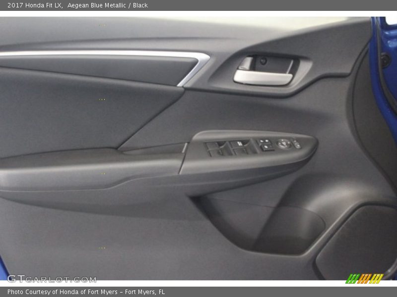Aegean Blue Metallic / Black 2017 Honda Fit LX