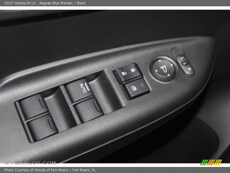 Aegean Blue Metallic / Black 2017 Honda Fit LX