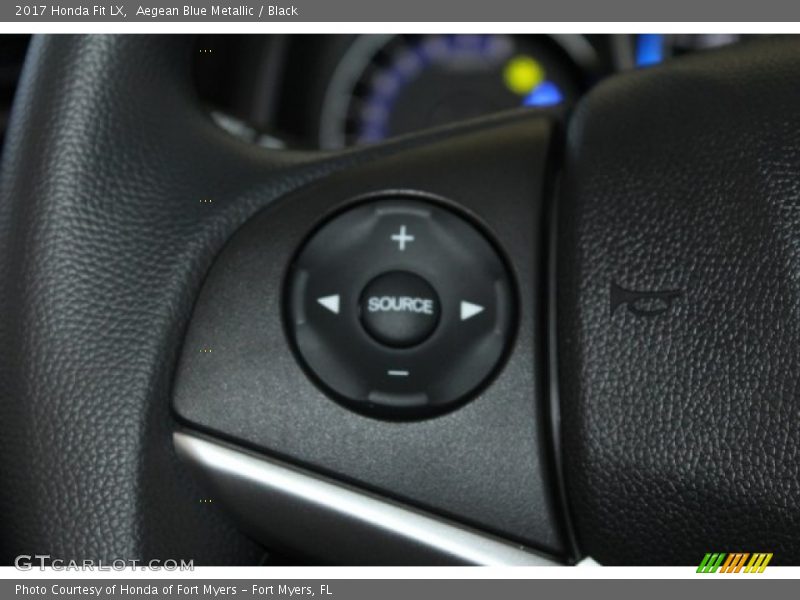 Aegean Blue Metallic / Black 2017 Honda Fit LX