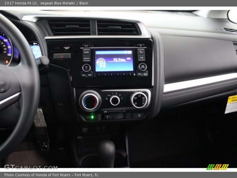 Aegean Blue Metallic / Black 2017 Honda Fit LX