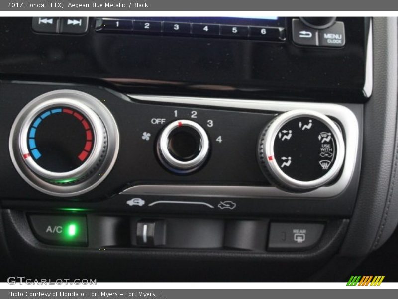 Aegean Blue Metallic / Black 2017 Honda Fit LX