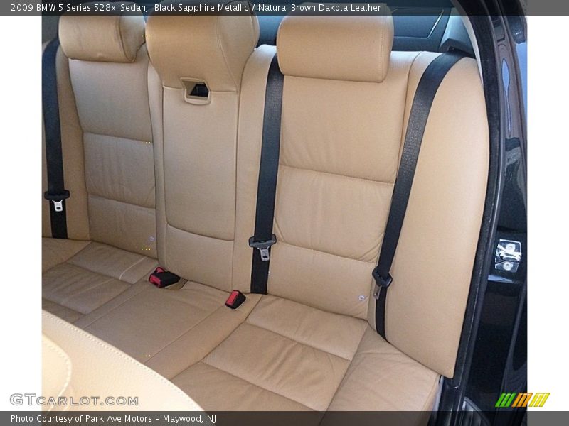 Black Sapphire Metallic / Natural Brown Dakota Leather 2009 BMW 5 Series 528xi Sedan
