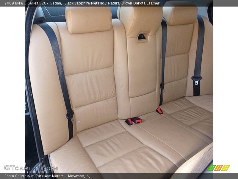 Black Sapphire Metallic / Natural Brown Dakota Leather 2009 BMW 5 Series 528xi Sedan
