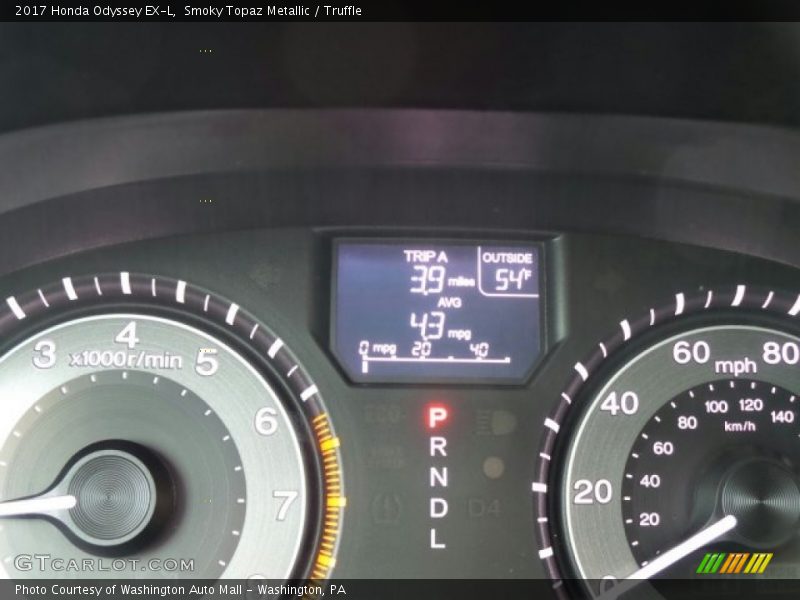 Smoky Topaz Metallic / Truffle 2017 Honda Odyssey EX-L