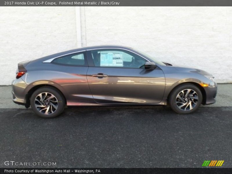 Polished Metal Metallic / Black/Gray 2017 Honda Civic LX-P Coupe