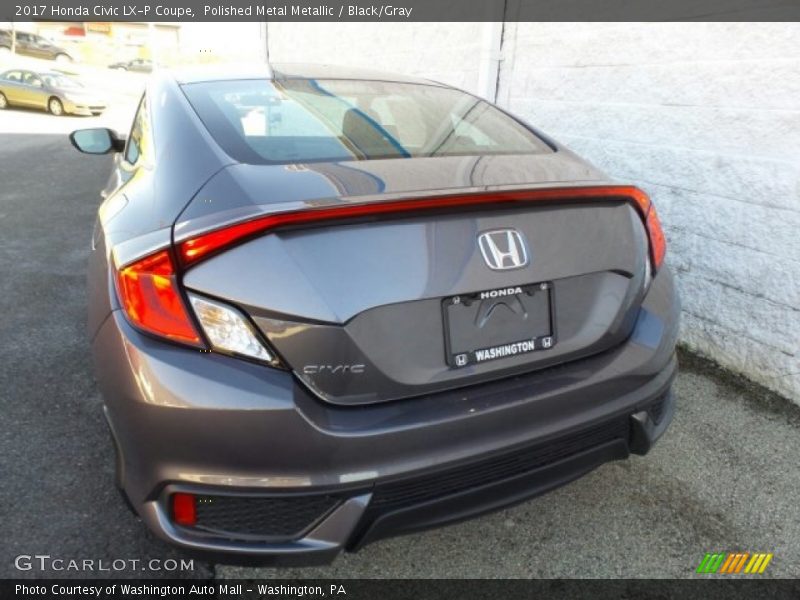 Polished Metal Metallic / Black/Gray 2017 Honda Civic LX-P Coupe