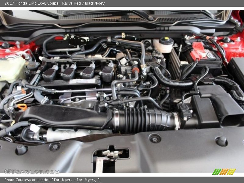 Rallye Red / Black/Ivory 2017 Honda Civic EX-L Coupe