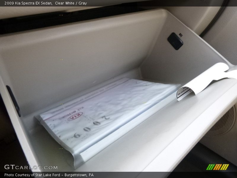 Clear White / Gray 2009 Kia Spectra EX Sedan