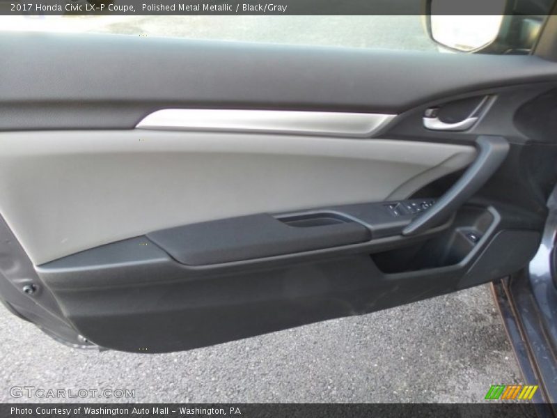 Polished Metal Metallic / Black/Gray 2017 Honda Civic LX-P Coupe