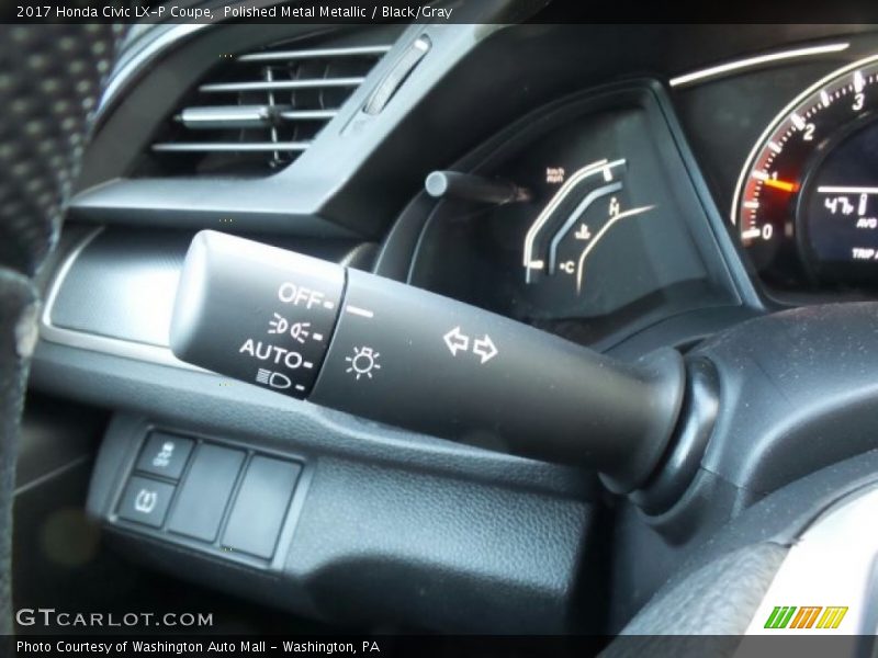 Polished Metal Metallic / Black/Gray 2017 Honda Civic LX-P Coupe
