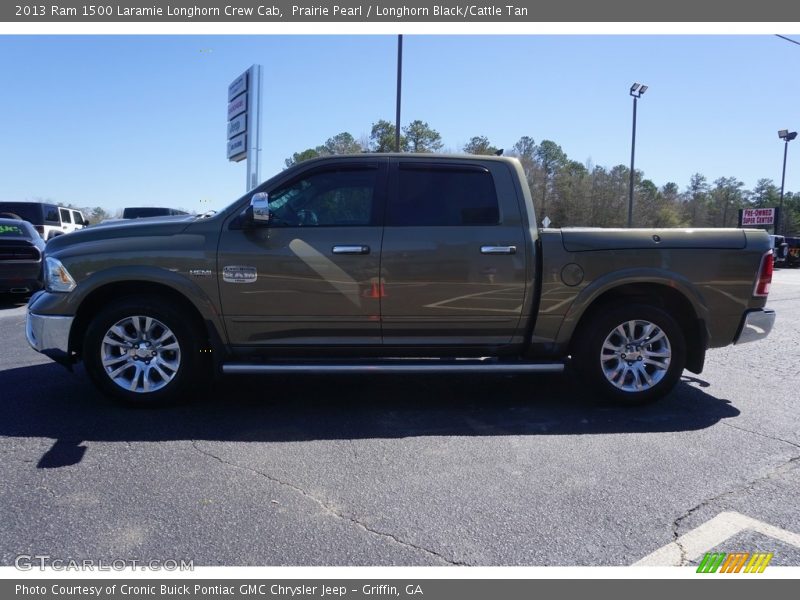 Prairie Pearl / Longhorn Black/Cattle Tan 2013 Ram 1500 Laramie Longhorn Crew Cab