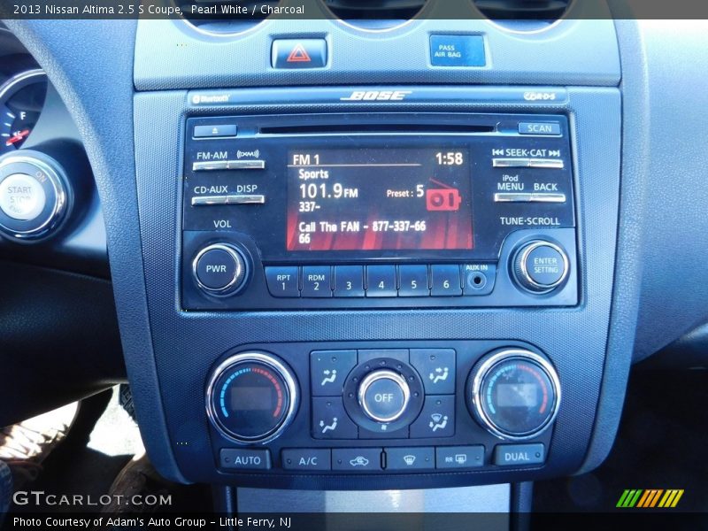 Pearl White / Charcoal 2013 Nissan Altima 2.5 S Coupe