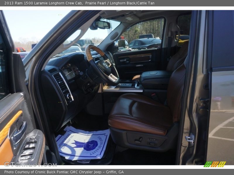 Prairie Pearl / Longhorn Black/Cattle Tan 2013 Ram 1500 Laramie Longhorn Crew Cab