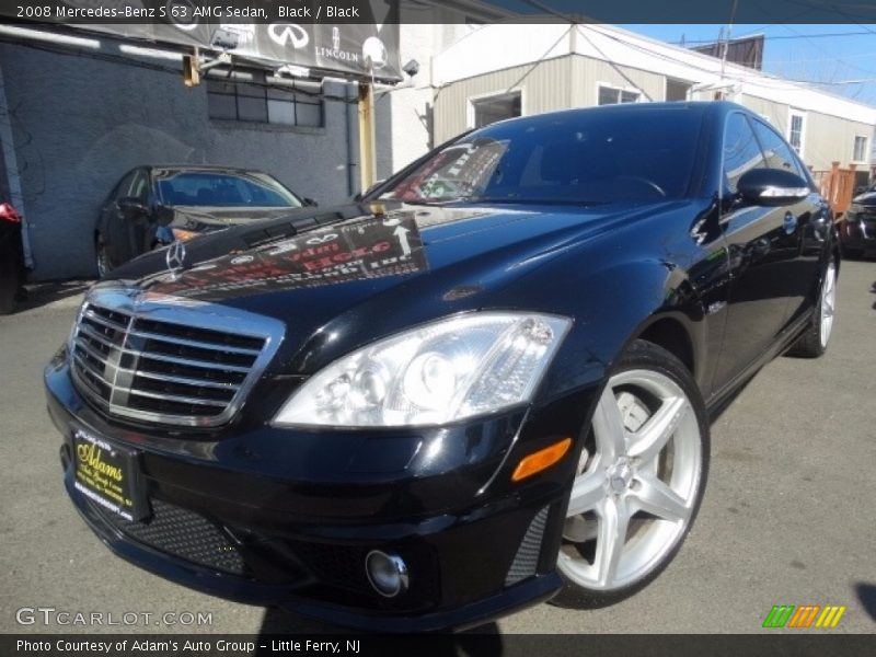Black / Black 2008 Mercedes-Benz S 63 AMG Sedan