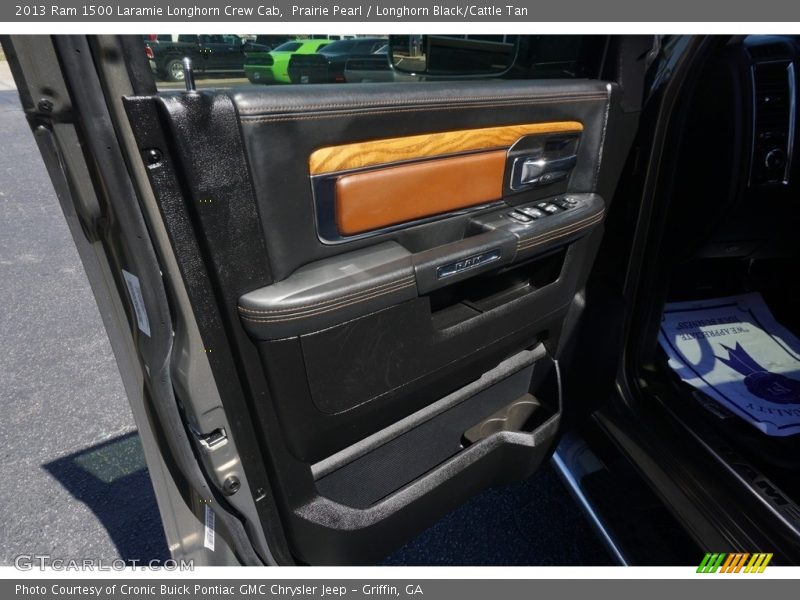 Prairie Pearl / Longhorn Black/Cattle Tan 2013 Ram 1500 Laramie Longhorn Crew Cab