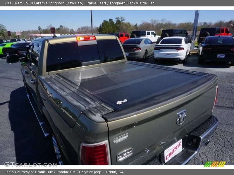 Prairie Pearl / Longhorn Black/Cattle Tan 2013 Ram 1500 Laramie Longhorn Crew Cab