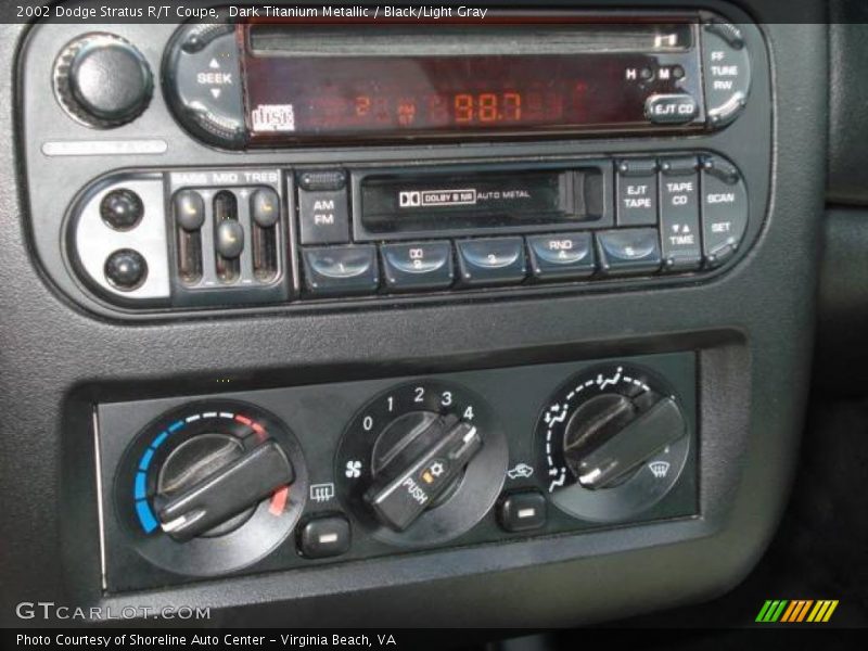 Dark Titanium Metallic / Black/Light Gray 2002 Dodge Stratus R/T Coupe